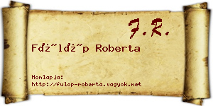 Fülöp Roberta névjegykártya